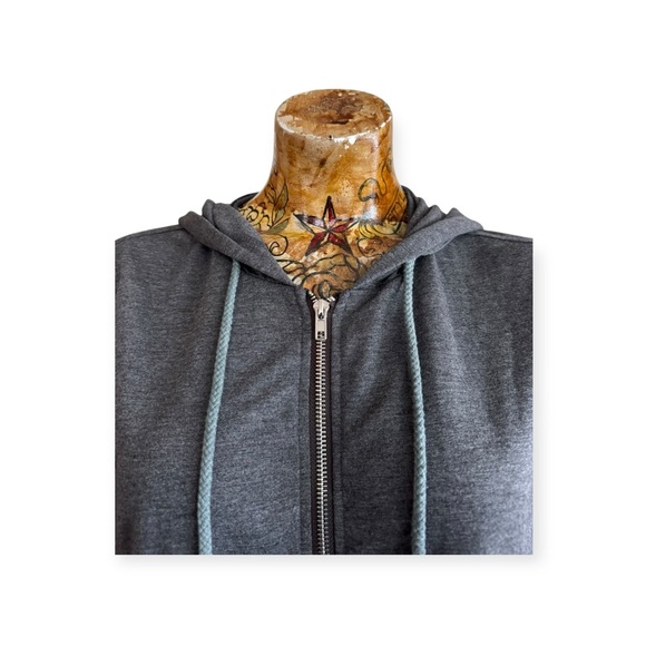 Monoreno dress zip front cover up medium  gray black - Picture 3 of 11